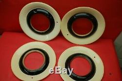 Vintage LYON Accessories white wheel set GM# 986003 Chevy Chevrolet NOS 1946