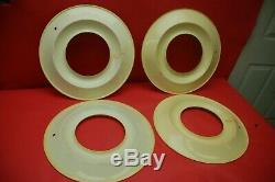 Vintage LYON Accessories white wheel set GM# 986003 Chevy Chevrolet NOS 1946