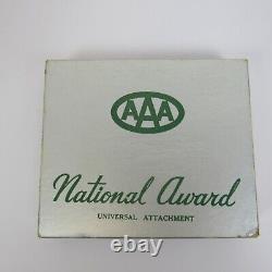 Vintage NOS AAA National Award Auto License Plate Topper Hot Rat Rod Emblem S6