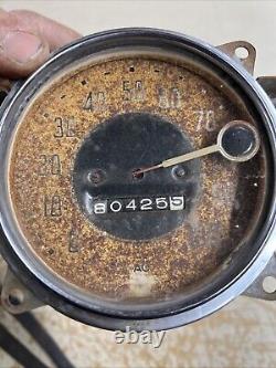 Vintage Original 1937 1938 SPEEDOMETER Truck Gauge HOTROD 100mph