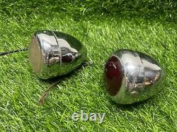 Vintage Pair Car Truck Motorcycle Back-Up Reverse / Brake Light glass Lens BB