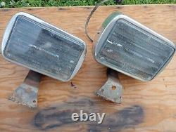 Vintage Per-Lux 600R Fog Lights Clear Lense Off Road Trucking Stainless Steel