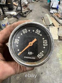 Vintage Stewart Warner 150 Psi Air Pressure Gauge 3.25 Working Air Ride Custom