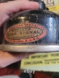 Vintage Stop Brake Light Glass Lens Motorcycle Hot Rod Rat Rod Accessory