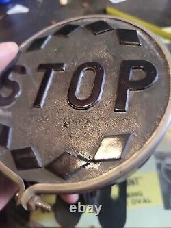 Vintage Stop Brake Light Glass Lens Motorcycle Hot Rod Rat Rod Accessory