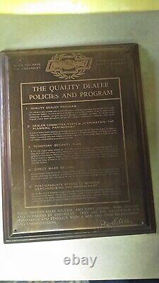 Vtg 1930-40 CHEVROLET Dealership Quality Dealer Program Sign Plaque Wm Holler GM