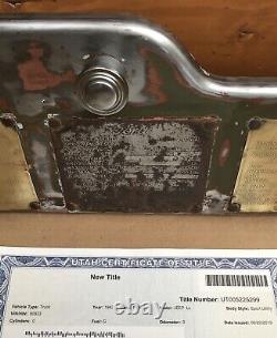 WWII Jeep Ford GPW Glovebox Door Historical Document Paperwork Factory Oem RARE