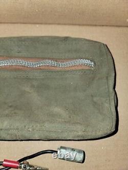 WWII Signal Corps OD Canvas Parts Bag With Zipper for Ford GPW GPA Willys MB Jeep