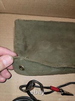 WWII Signal Corps OD Canvas Parts Bag With Zipper for Ford GPW GPA Willys MB Jeep