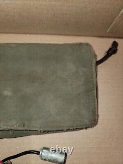 WWII Signal Corps OD Canvas Parts Bag With Zipper for Ford GPW GPA Willys MB Jeep