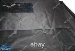 Waterproof Summer Soft Top Canvas Black For Willys Jeep MB CJ 2A 3A Ford GPW