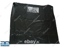 Waterproof Summer Soft Top Canvas Black For Willys Jeep MB CJ 2A 3A Ford GPW NEW