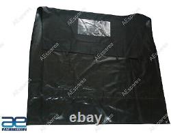 Waterproof Summer Soft Top Canvas Black For Willys Jeep MB CJ 2A 3A Ford GPW S2u