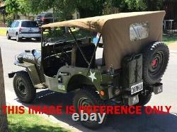 Waterproof Summer Soft Top Canvas For Willys Jeep MB CJ 2A 3A Ford GPW