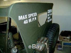 Willy's Jeep MB Jeepverdeck Ford GPW, Sommerverdeck in khaki oder sandfarben