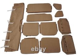 Willys Jeep Ford MB GPW Canvas Top and Cushion Set G-503+Free Back Pouch-CANVAS