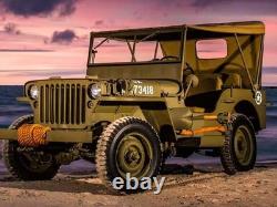 Willys Jeep MB Ford GPW Grey Canvas Top and Cushion Set G-503+ Back Pouch A3216