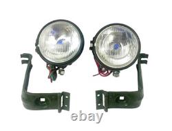 Willys Jeep MB Ford GPW Headlight Light with Bracket Pair Left & Right