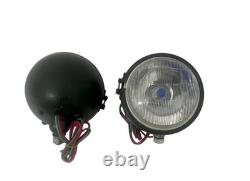 Willys Jeep MB Ford GPW Headlight Light with Bracket Pair Left & Right