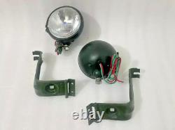 Willys Jeep MB Ford GPW Headlight Light with Bracket Pair Left & Right Fit For