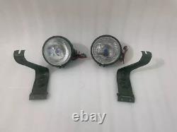 Willys Jeep MB Ford GPW Headlight Light with Bracket Pair Left & Right-Fit For