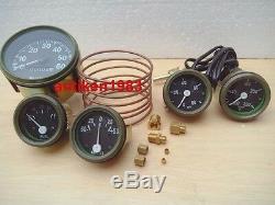 Willys MB Jeep Ford GPW Gauges Kit Speedometer Temp Oil Fuel Ampere OLIVE
