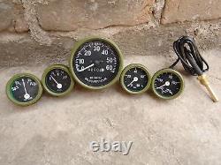 Willys MB Jeep Ford GPW Gauges Kit Speedometer Temp Oil Fuel Ampere OLIVE