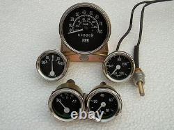 Willys Mb Jeep Ford Gpw Gauges Kit Speedometer Temp Oil Fuel Amp Gauges Black