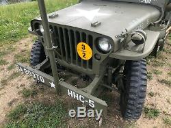 Wow Original Early Wwii 1942 Ford Gpw Script Jeep Willys MB Military Us Army