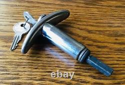 1920s 1930s Tshaped Handle Avec Keys Vtg Serrure De Couvercle De Pont Extérieur