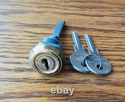 1930s 1940s Lock Cylinder Avec Basco Keys Vtg Nos Extérieur