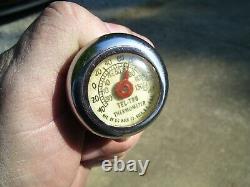 1950 Antique Automobile Tel-tru Auto Thermomètre Vintage Chevy Ford Jalopy Vw