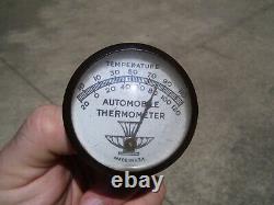 1950 Antique Automobile Thermomètre Pin Visière Vintage Chevy Rat Hot Rod