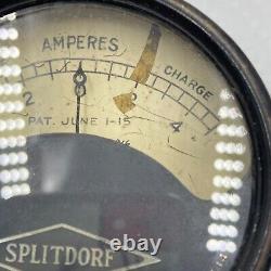 Ancien Manomètre Amp Splitdorf pour Voiture Camion Vintage