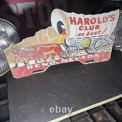 Années 1940 Vintage Accessory Harolds Club Plaque D’immatriculation Topper Bomb Lowrider