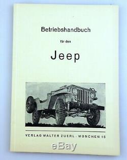 Betriebshandbuch Den Jeep Für, Zuerl Um 1950 Willys Overland MB Ford Gpw