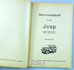 Betriebshandbuch Den Jeep Für, Zuerl Um 1950 Willys Overland MB Ford Gpw