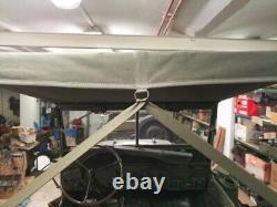 Capote de Jeep Willys MB Jeepverdeck Ford GPW, Bikini Top, en kaki, Mini Bikini Hood