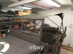 Capote de Jeep Willys MB Jeepverdeck Ford GPW, Bikini Top, en kaki, Mini Bikini Hood