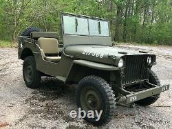 Début 1942 Willys MB Wwii Jeep Militaire G503 Gpw Ford 1943 1944 1945 Bantam Ma