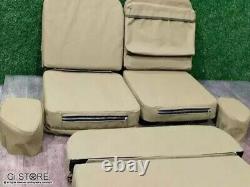 Ensemble complet de coussins de siège avec pochette arrière pour Willys Jeep Ford MB/GPW 1941-44