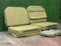 Ensemble de coussin de siège avant avec poche arrière adapté au Willys Jeep Ford MB/GPW 1941-44.