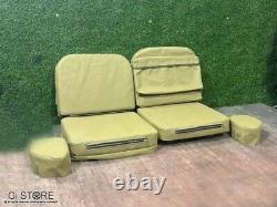 Ensemble de coussin de siège avant avec poche arrière adapté au Willys Jeep Ford MB/GPW 1941-44.