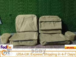 Ensemble de housses de siège avec poche arrière s'adapte aux Willys Jeep Ford MB/GPW 1941-44 - Sans coussin
