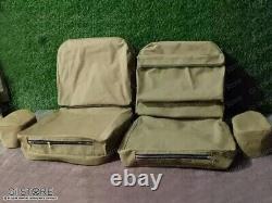 Ensemble de housses de siège avec pochette arrière pour Willys Jeep Ford MB/GPW 1941-44 - Sans coussin