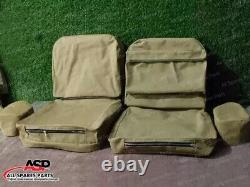 Ensemble de housses de siège avec pochette arrière, s'adapte aux Jeep Willys Ford MB/GPW 1941-44 - Sans coussin