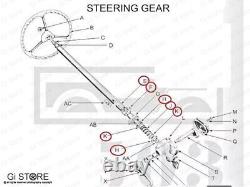 Ensemble de tubes de boîte de direction pour Willys Jeep 41-48 MB GPW Cj A8838 de 40-1/2 pouces