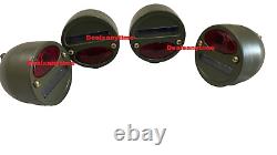 Feux arrière Cat Eye militaires adaptés pour Willys MB, Ford GPW, Jeeps et camions (4 pièces)