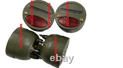 Feux arrière Cat Eye militaires adaptés pour Willys MB, Ford GPW, Jeeps et camions (4 pièces)