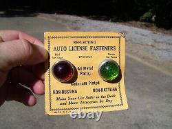 Gems de plaque d'immatriculation en verre Antique des années 1950 pour Chevrolet, Ford, Hot Rod, GM et Harley